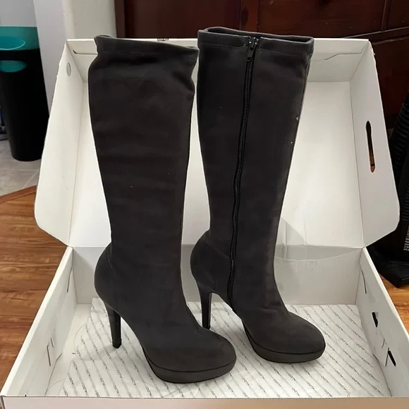 Shoes Aldo Gunnilla Dark Grey Tall Boots Poshmark